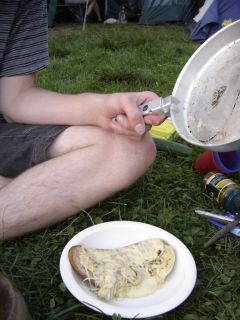 Das Ksebrot kurz bevor es verzehrt wird, sieht lecker aus