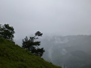 Wolkenfetzen treiben durchs Tal