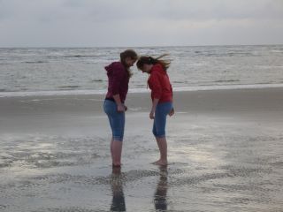 Alex und Anneke im Wasser