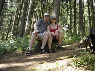 Christian und Jenny im Wald