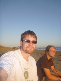 Christian und Bjrn in der Abendsonne