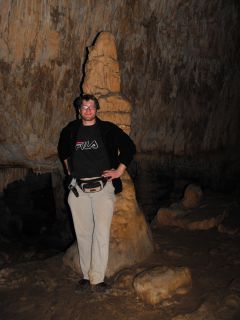 Christian und der Stalagmit