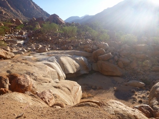 trockener Wasserfall