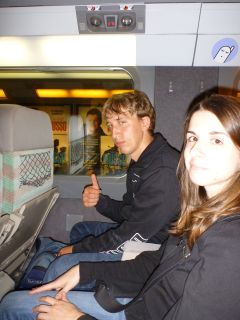 Jens und Vaja im TGV