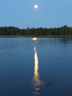 Lichtstrae vom Mond