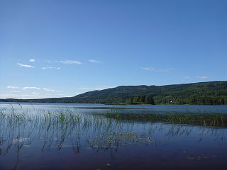 Blick ber den See zu Hovfjllet