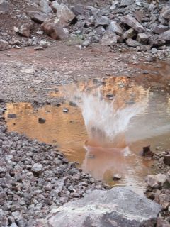 Stein fllt ins Wasser